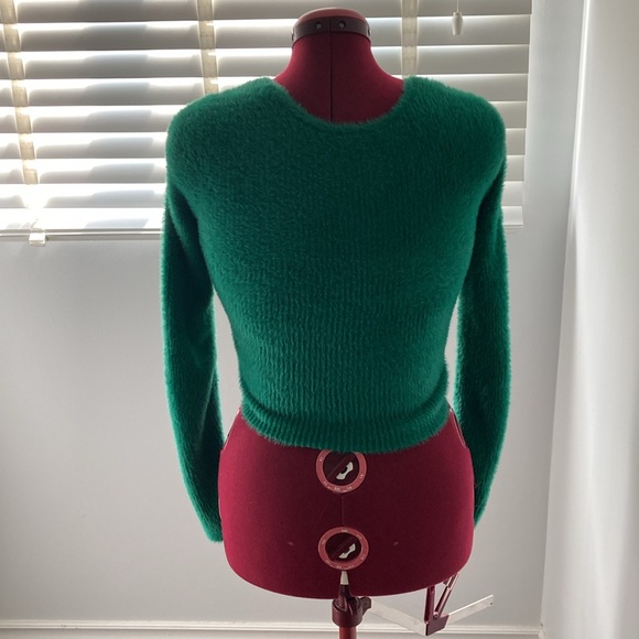 Aerie Super Soft Green Crop Sweater, Sz S New - Picture 3 of 5